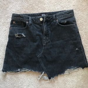 BDG black denim skirt